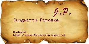Jungwirth Piroska névjegykártya