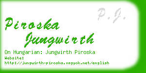 piroska jungwirth business card